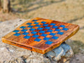Handcrafted Epoxy-Filled Wooden Chess Board
