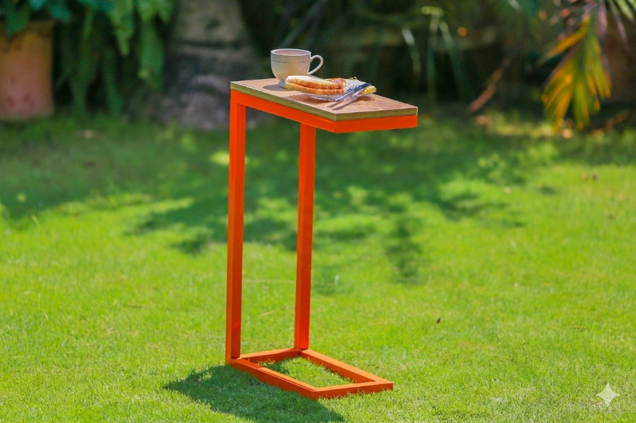 C Table for Sofa & Bed with Metal Frame